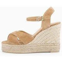 Castaner Blaudell Open Toe Wedge - Beige