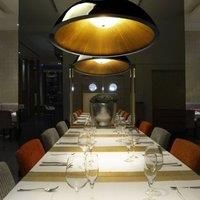 LEDs C4 La Creu Indoor Lighting Big Pendant Umbrella, Golden Pleated Interior Shade, Black Lacquered