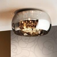 Schuller Argos - 5 Light Crystal Flush Ceiling Light Chrome, Mirror, G9