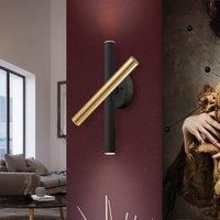 Schuller Valencia Varas LED wall light, dimmable, gold/black