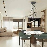 Schuller Valencia Edna LED pendant light, 5-bulb, metal, black, not dimmable