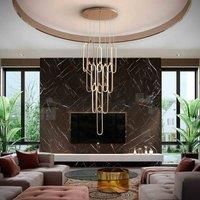 Schuller Valencia LED hanging light Colette rose gold 14-light 60cm remote control