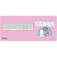 Official Pusheen Rose Collection XXL Mouse Mat, Desk Pad, 31.5 Inches x 13.78 Inches,Non-Slip Rubber Base Mouse Pad, Gaming Mouse Pad, Keyboard Mouse Mat