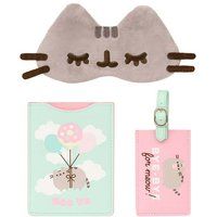 Grupo Erik Pusheen Travel Set | Passport Holder, Luggage Tag and Sleep Mask | Pusheen Gifts | Pusheen Merchandise | Cute Gifts | Gifts For Cat Lovers | Cute Cat Gifts