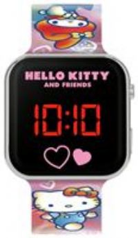 Hello Kitty Silicone Strap Digital LED Watch - Pink