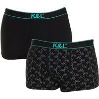 Kisses&Love Pack of 2 Men/'s Boxers Breathable Fabric KL2004. Men/'s Premium Cotton Boxer Shorts, Men/'s Boxer Shorts, Men/'s Boxer Shorts, Men/'s Boxer Shorts, Black-Black Print, numeric_XXL
