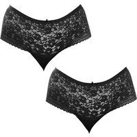 Q-EN Pack-2 Women/'s Microfiber Panties Q-EN203 Black