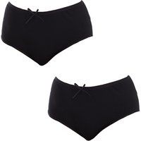 Q-EN Pack-2 Microfiber Panties for women Q-EN204 Black