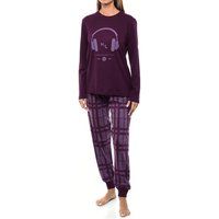 Kisses&Love KLP1 women/'s long-sleeved winter pajamas Violet