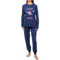 Kisses&Love KLP1 women/'s long-sleeved winter pajamas Blue