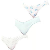 Kisses&Love Pack of 3 KL10000 Women/'s Cotton Panties Green White