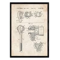 Nacnic Poster allen wrench patent. Sheet with old design patent in A3