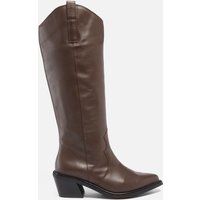 ALOHAS Women's Mount Leather Knee High Western Boots - UK 3.5