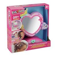 Funlockets Secret Mirror with Hair Shimmers - Kids Mirror & Tangle-Free Glitterizer Accessory Tool - Style & Decorate your Hair with 20+ Surprises & 100+ Glitter Accessories - Children Ages 4 Years +