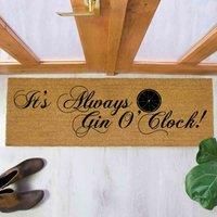 It's Always O'Clock Patio Doormat - Double Door 120 x 40cm