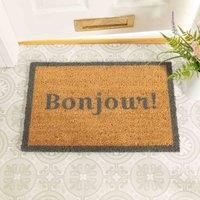 Bonjour Grey Doormat - Regular 60x40cm