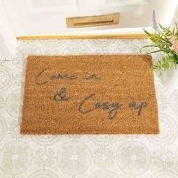 Artsy Doormats Come In & Cosy Up Grey Doormat