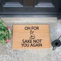 For Fox Sake Doormat 60 x 40cm Indoor Outdoor Heavy Duty Coir Mat