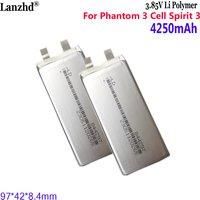 3.8V Battery Cell for DJI Phantom 3 Drone PH3 3P/3S/3A/3 SE 4K Li-Po 15C Phantom 3 Cell Spirit 3 4250mAh 844297
