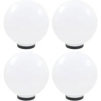 Berkfield Home LED Bowl Lamps 4 pcs Spherical 30 cm PMMA in White