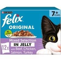 FELIX Original Senior 7+ Mixed Selection in Jelly Wet Cat Food 12x85g