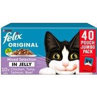 FELIX Original Mixed Selection in Jelly Wet Cat Food 40x100g