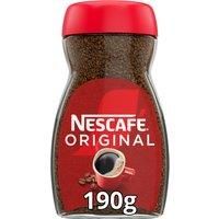 NESCAFÉ Original Instant Coffee 190g, Rich Aroma, Full and Bold Flavour (Pack of 1)