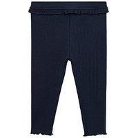 Mango Younger Girls Knitted Leggings - Navy