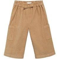 Mango Younger Girls Cord Wide Leg Trousers - Brown