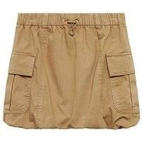 Mango Girls Cargo Skirt - Brown