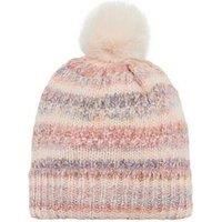 Mango Younger Girls Pom Pom Knitted Hat - Pink