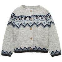 Mango Baby Girls Fairisle Cardigan - Grey