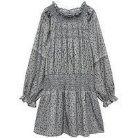 Mango Girls Printed Dress - Grey
