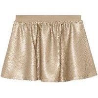 Mango Younger Girls Sequin Skirt - Gold