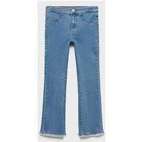Mango Girls Raw Hem Jeans - Blue