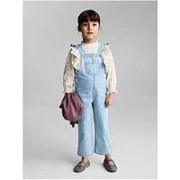 Mango Younger Girls Denim Dungarees - Blue