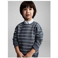 Mango Younger Boys Striped Sweat Top - Blue