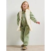 Mango Girls Longline Gilet - Cream