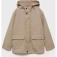 Mango Boys Lightweight Hooded Jacket - Beige