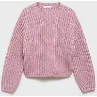 Mango Girls Knitted Jumper - Pink