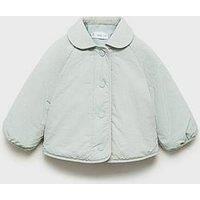 Mango Baby Girls Padded Coat - Light Green