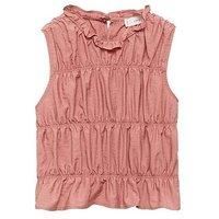 Mango Girls Woven Co-Ord Blouse - Pink