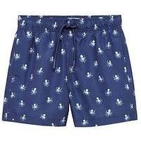 Mango Younger Boys Octopus Printed Swimshort - Navy
