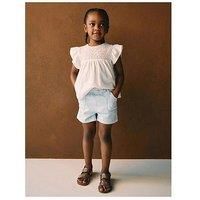 Mango Younger Girls Denim Shorts - Light Blue
