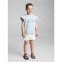 Mango Younger Girls Whale Short Sleeve T-Shirt - Blue