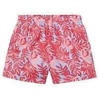 Mango Boys Leaf Print Swimshorts - Pink