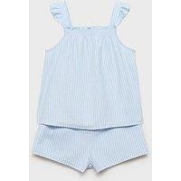 Mango Girls Stripe Shorty Pyjamas - Blue