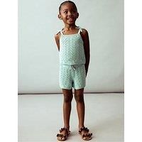 Mango Younger Girls Knitted Gili Co-Ord Shorts - Aqua