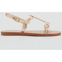 Mango Girls Metallic Buckle Sandals