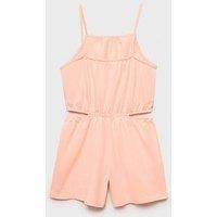 Mango Girls Cutout Playsuit - Orange